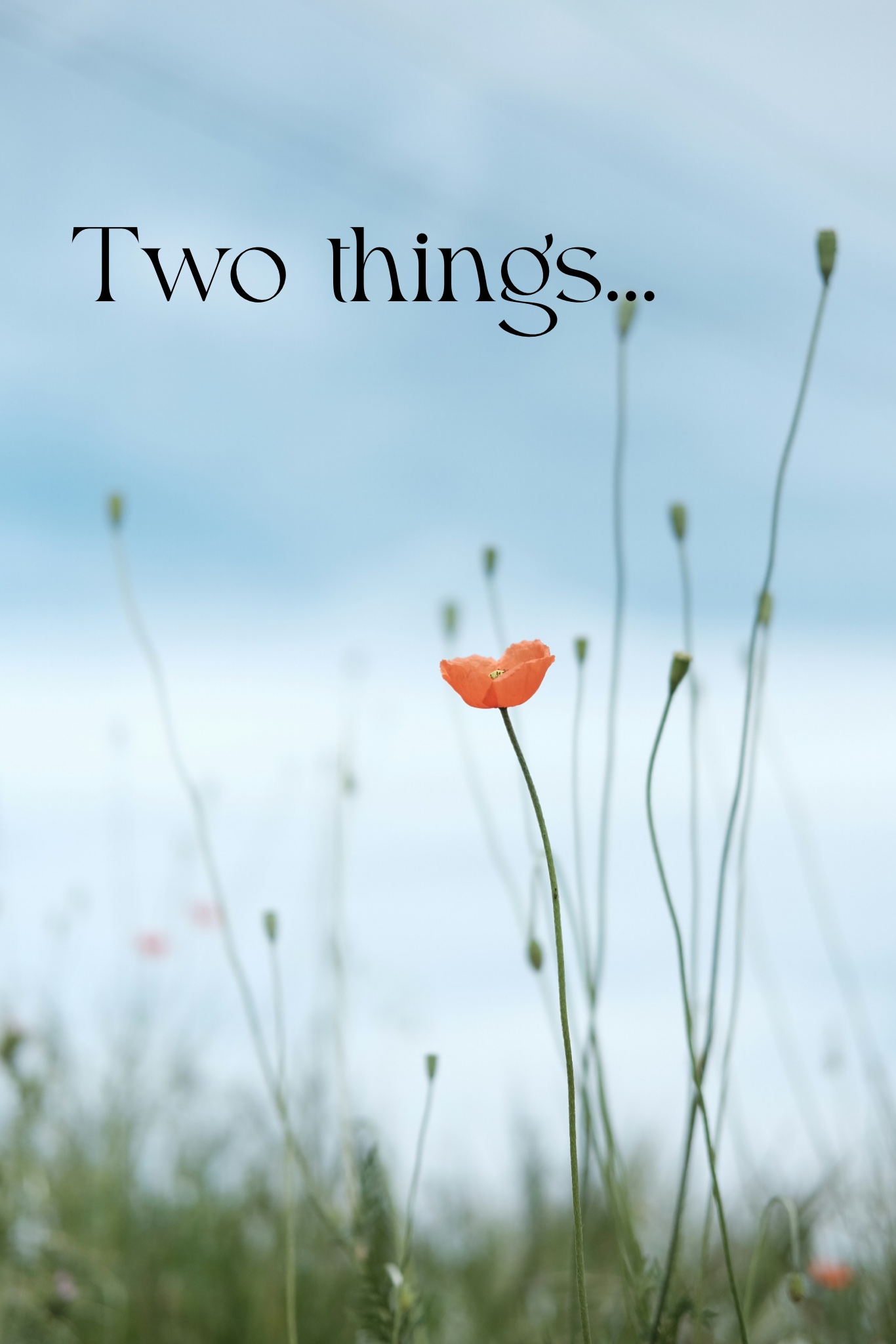 Two things…